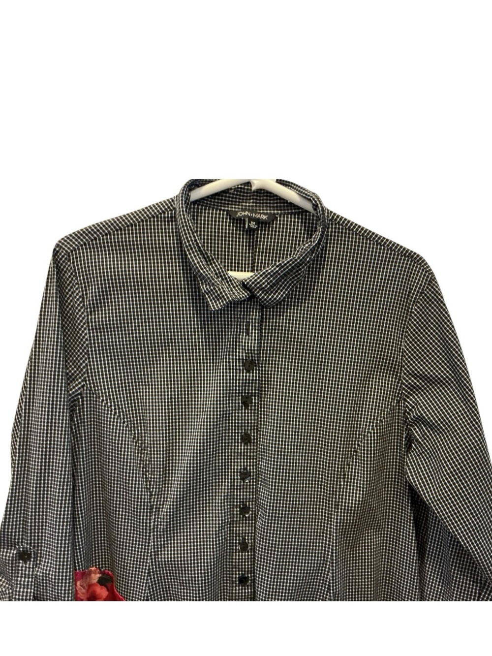 John Mark Bohemian Tie Sleeve Button Front Maxi Dress, Buttons Down 1/2 Way - Picture 5 of 13